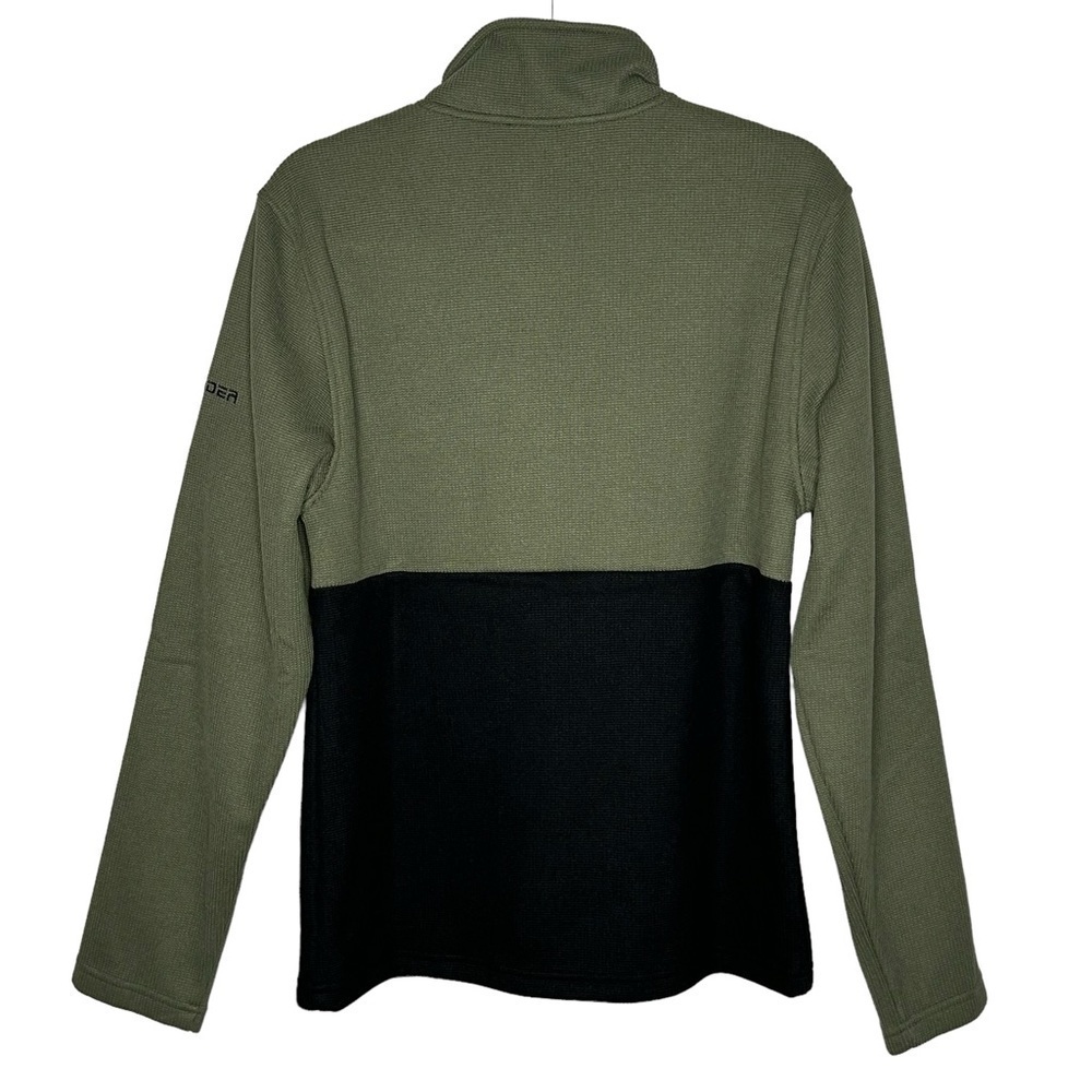 NWT Spyder Tea Leaf Medallion Bonded Fleece Sweater - Zip Neck - Picture 2 of 14